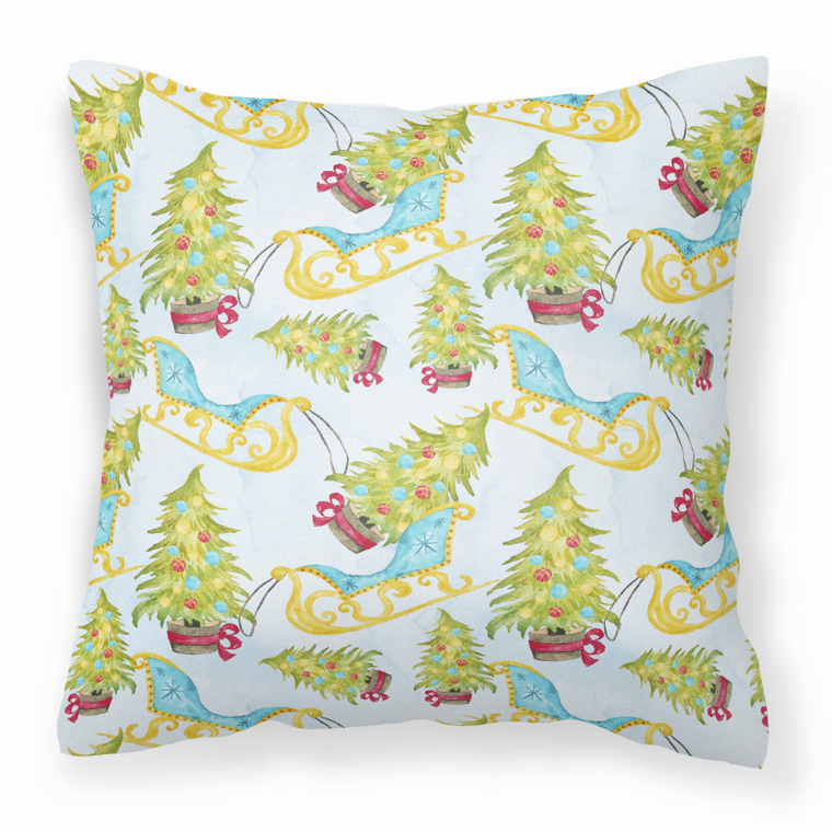 Watercolor Christmas Art Canvas Fabric Decorative Pillow - 638508886460