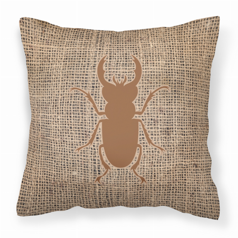 Carolines Treasures, Inc Insects Burlap Fabric Decorative Pillow, Blue-Brown, 18x18 Inches Cozy Sofa Pillow
