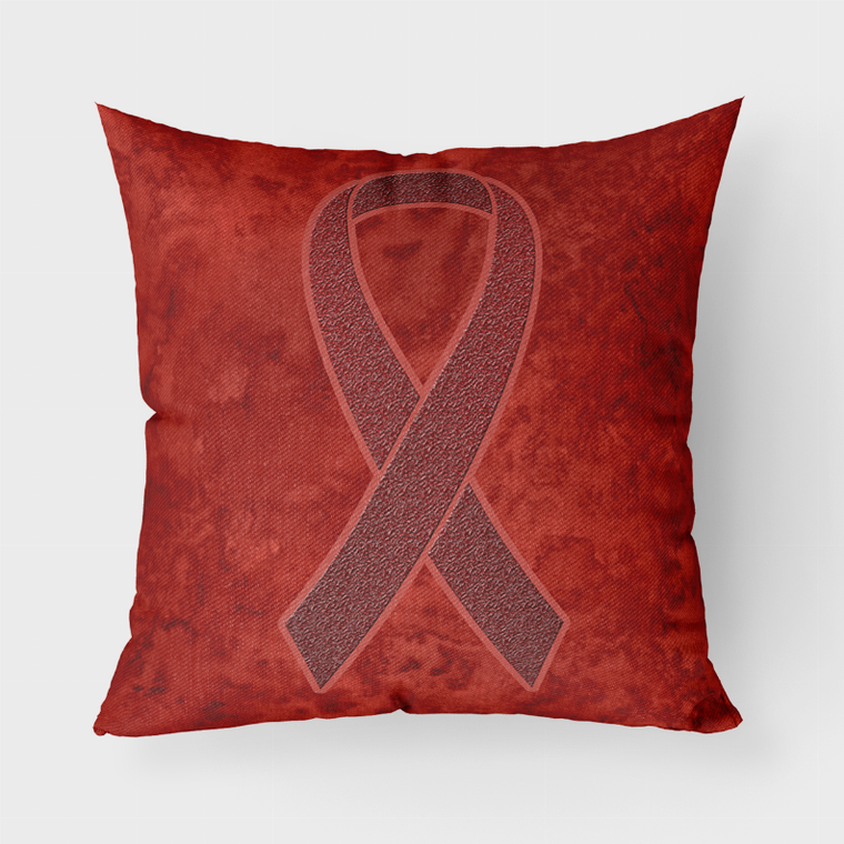 Carolines Treasures Ribbon Cancer Awareness Fabric Decorative Pillow, Pink, 14x14 Inches, Cozy Home Accent
