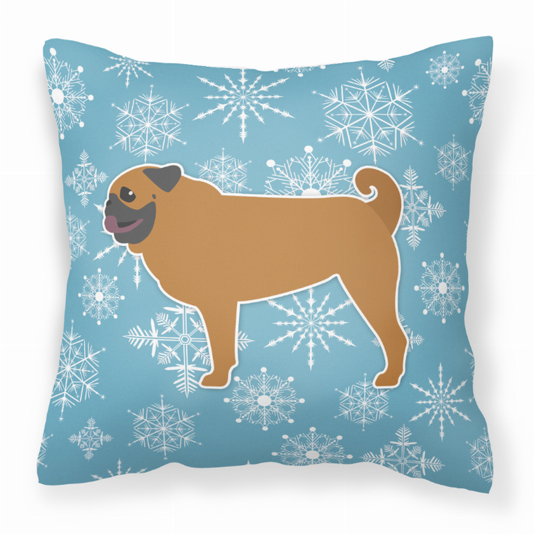 Winter Snowflake With Dog Fabric Decorative Pillow - 638508515308