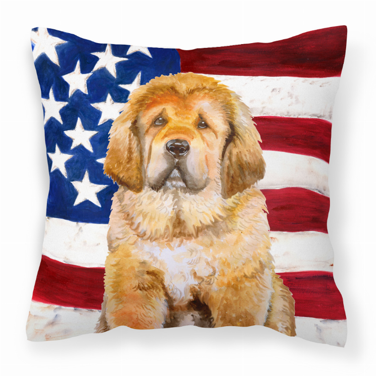 Patriotic With Dog Fabric Decorative Pillow - 652259221974