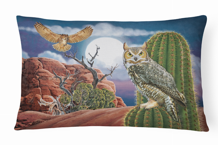 Carolines Treasures Bird Painting Fabric Decorative Pillow, 12x16 Inches, Polyester Multi-Color