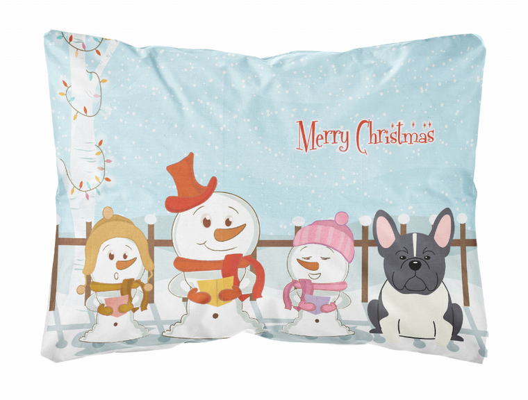 Carolines Treasures, Inc Merry Christmas Carolers Dog Art Canvas Fabric Decorative Pillow, Canvas Material, 12x16 Inches