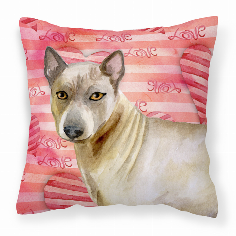Dog With Love Stripes Fabric Decorative Pillow - 652259222438