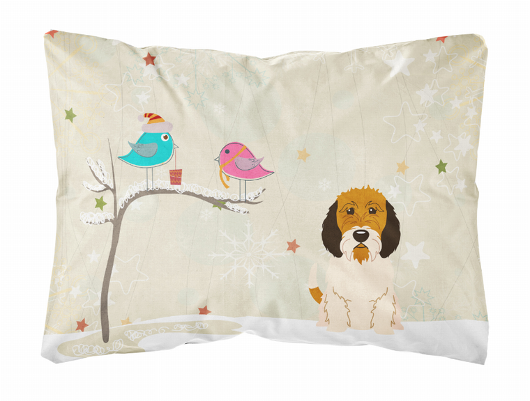Caroline?s Treasures Christmas Presents Between Friends Dog Art Fabric Pillow, 12x16