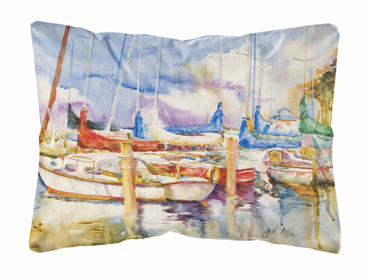 Caroline's Treasures Boat Painting Fabric Decorative Pillow, 12x16 Inches, cheerful, soft