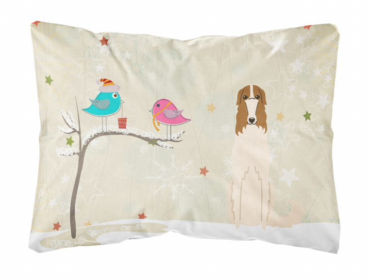 Carolines Treasures Christmas Presents Between Friends Dog Art Canvas Decorative Pillow, 12x16 Inches, Soft Fabric