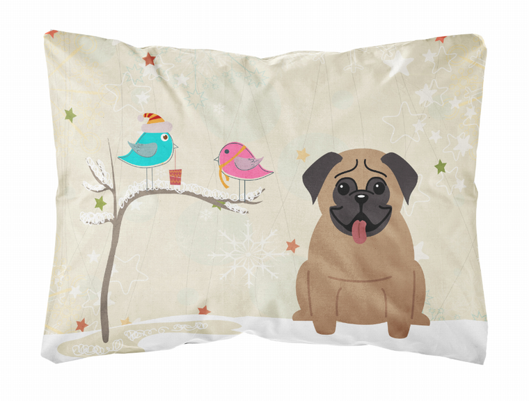 Caroline?s Treasures Christmas Presents Between Friends Dog Artwork Canvas Pillow, 12x16 Inches
