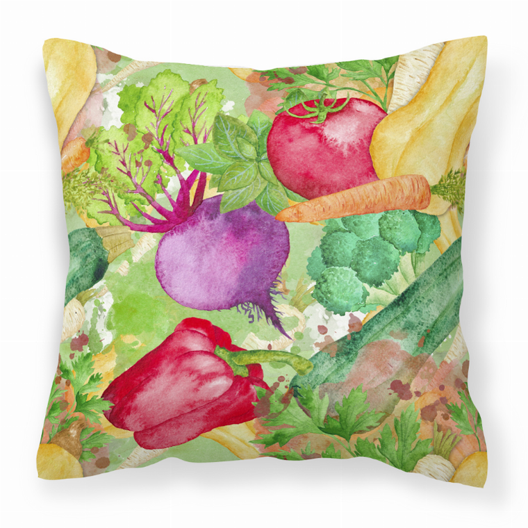 Watercolor Fruits and Vegetables Art Canvas Fabric Decorative Pillow - 638508887320