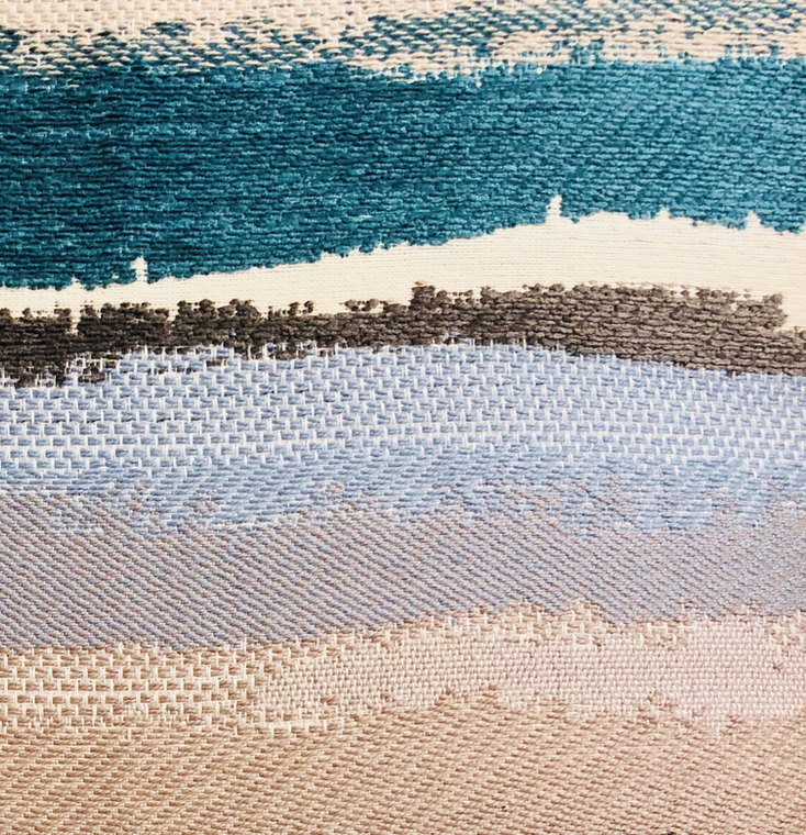 Plutus Blue Stone River Sand Multi Color Luxury Throw Pillow - 641753664875