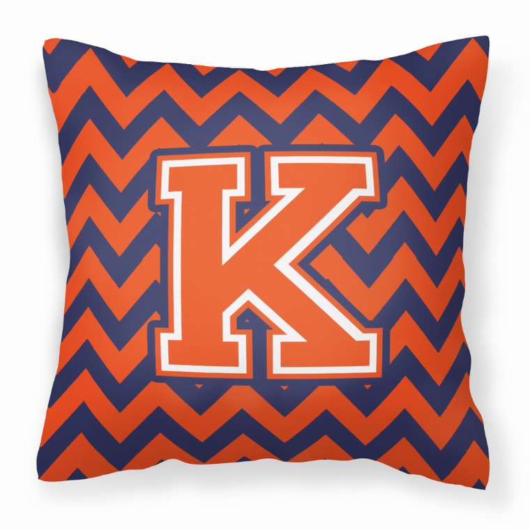 Monogram Letter Chevron Fabric Decorative Pillow - 638508316547