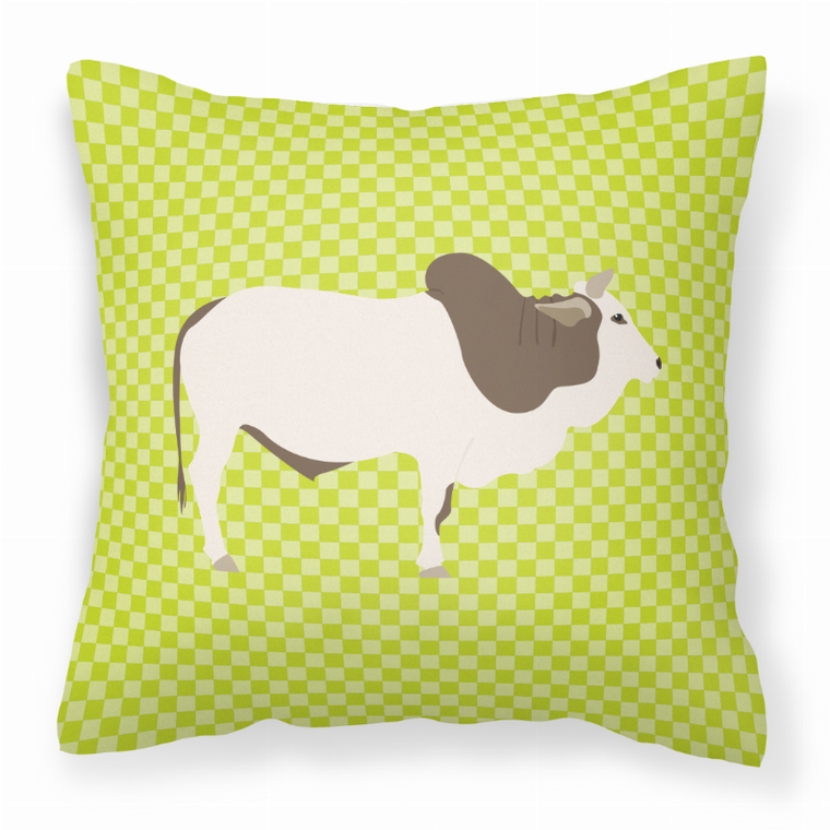 Green Check Themed Fabric Decorative Pillow - 638508932617