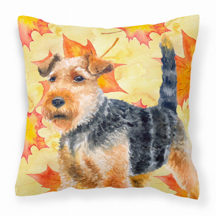 Dog With Fall Design Fabric Decorative Pillow - 652259224371
