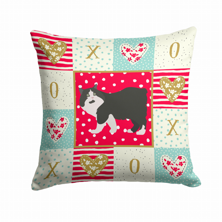 Cat Print Love Fabric Decorative Pillow - 194030151259