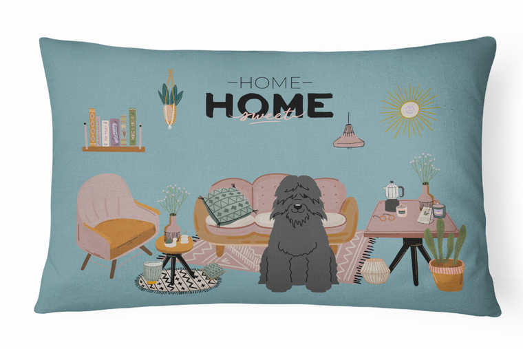 Carolines Treasures Sweet Home Dog Art Canvas Fabric Decorative Pillow, 12x16 Inches, Cozy Home Accent