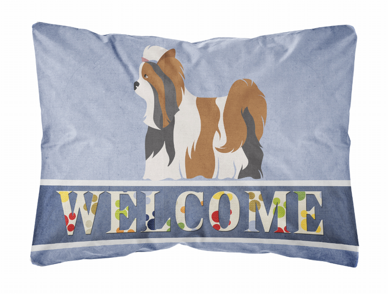 Welcome Dog Art Canvas Fabric Decorative Pillow Style 2 - 638508981103