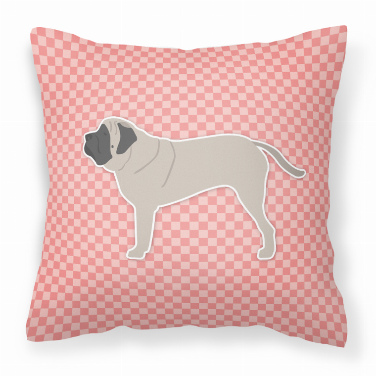 Dog Profile Checkerboard Design Fabric Decorative Pillow - 638508511393