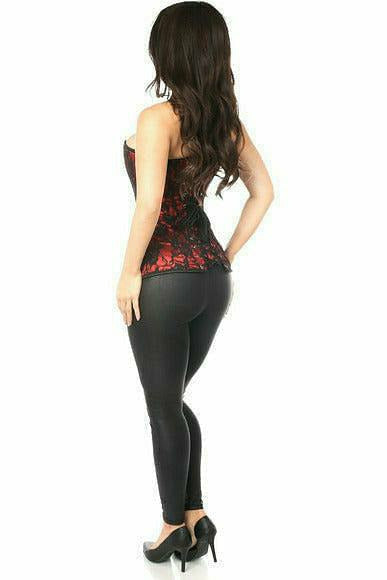 Lavish Lace Front Zipper Corset - 635409161474