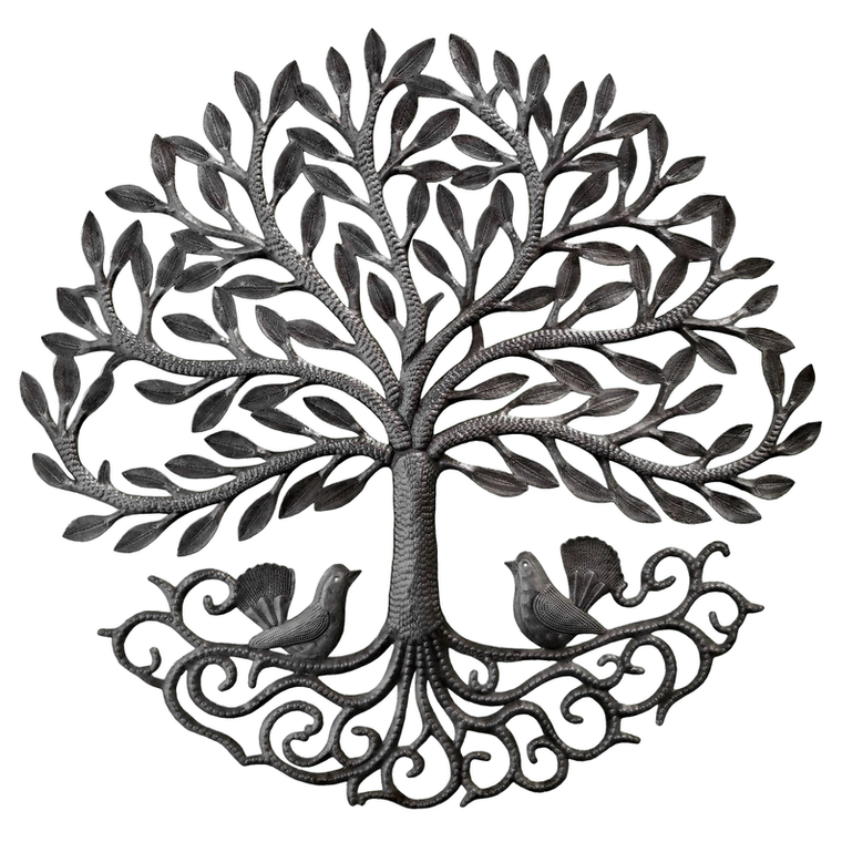 Tree with 2 Birds on the Ground - 695924868661