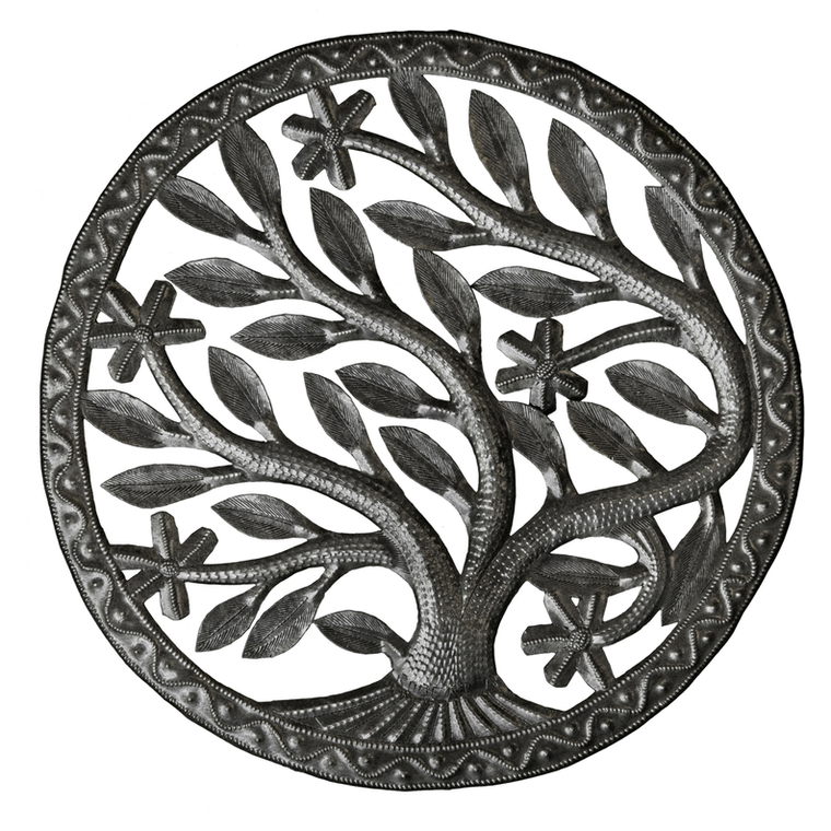 Wind Blown Tree with Border - 695924866452