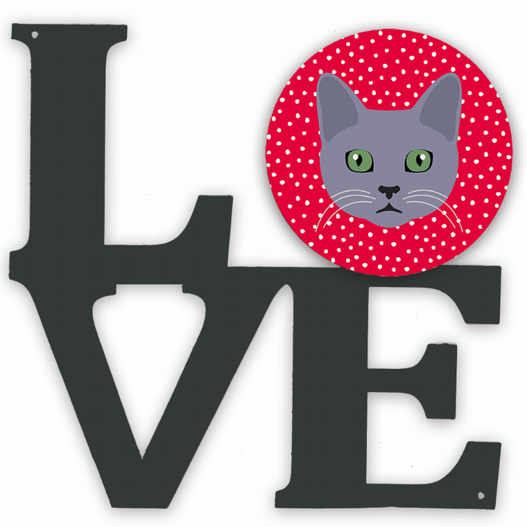 Cat Face Metal Wall Artwork LOVE - 194030209424
