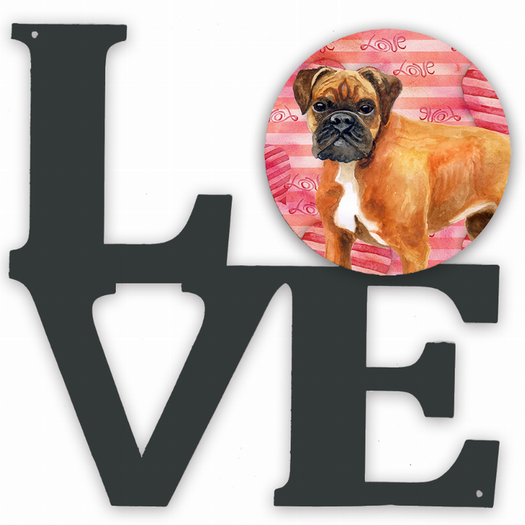 Dog Love & Hearts Metal Wall Artwork - 194030203941