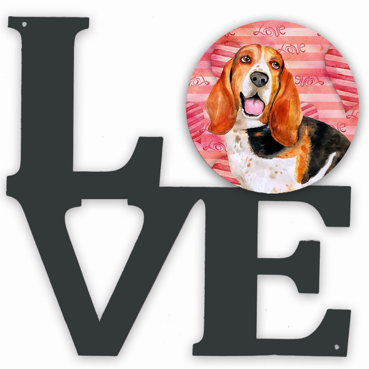 Dog Love & Hearts Metal Wall Artwork - 194030204580