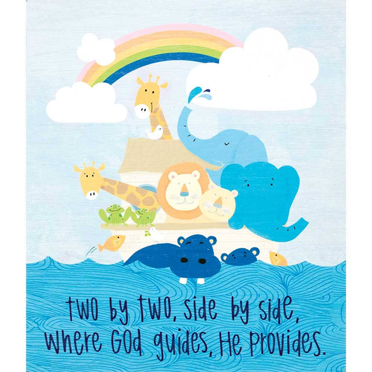 Noah's Ark 2 By 2 Wall Plaque - 603799317269