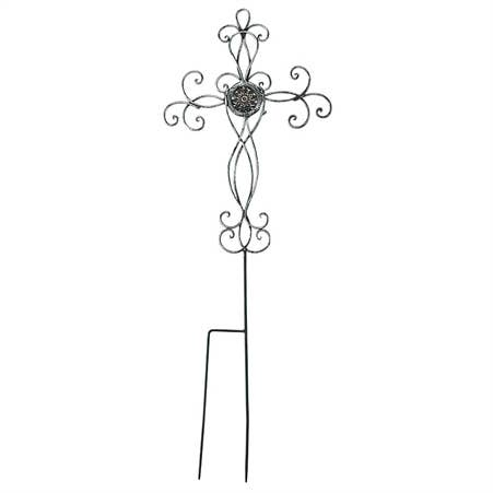 garden metal stake cross - 603799212755