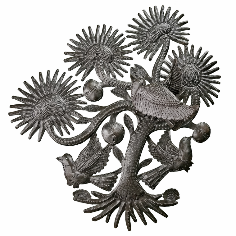 3D Bird in Blooming Bush - 695924867862