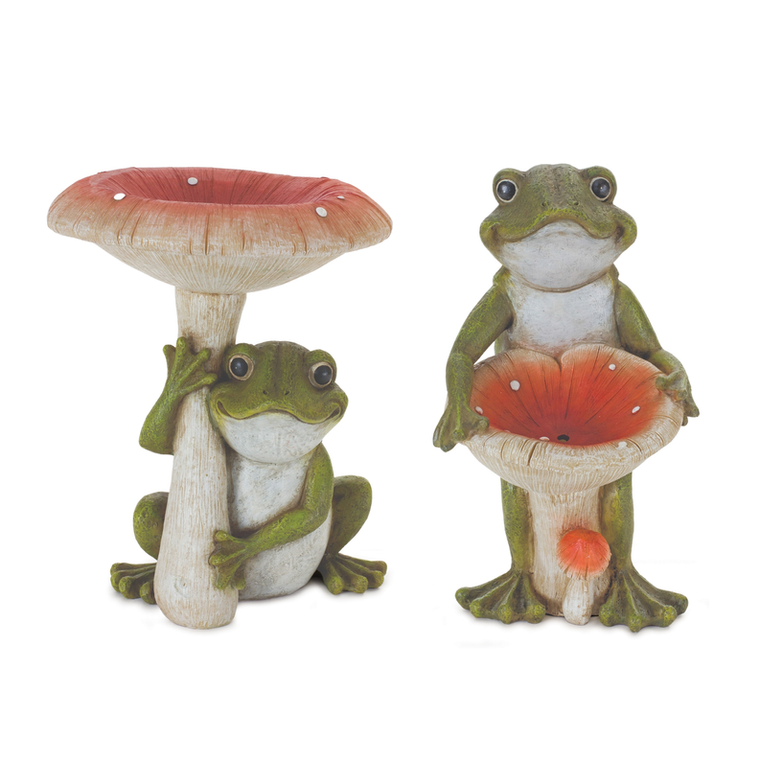 Garden Frog with Mushroom - 746427884266