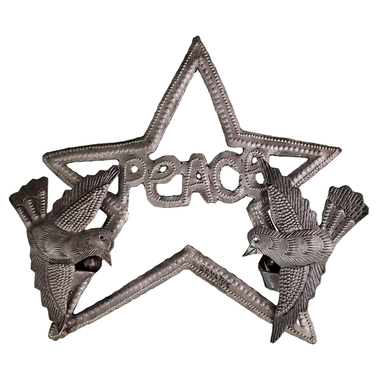 Small Star of Peace with 3D Doves - 695924870749