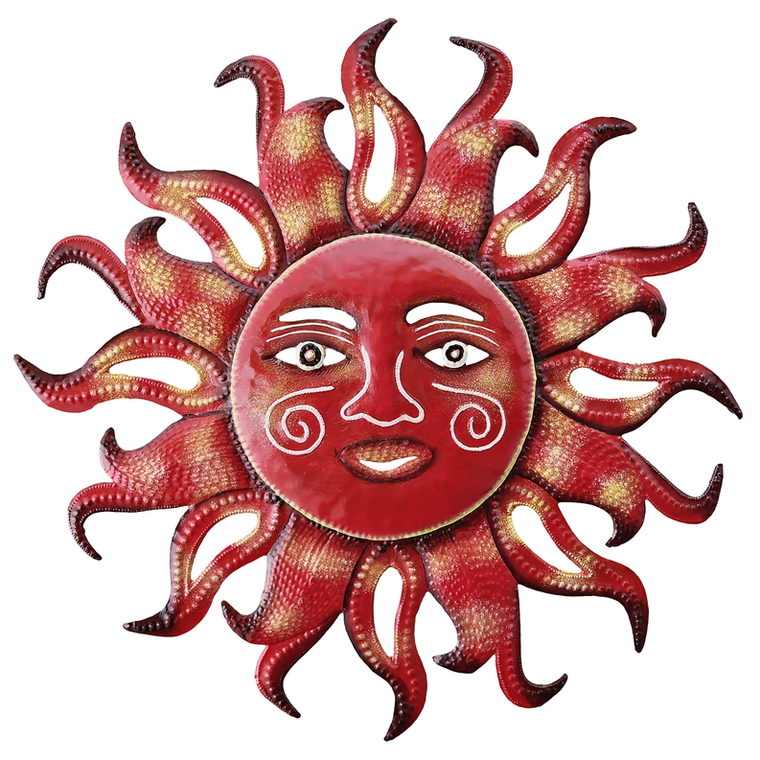 Painted Red Flare Sun - 798118809997