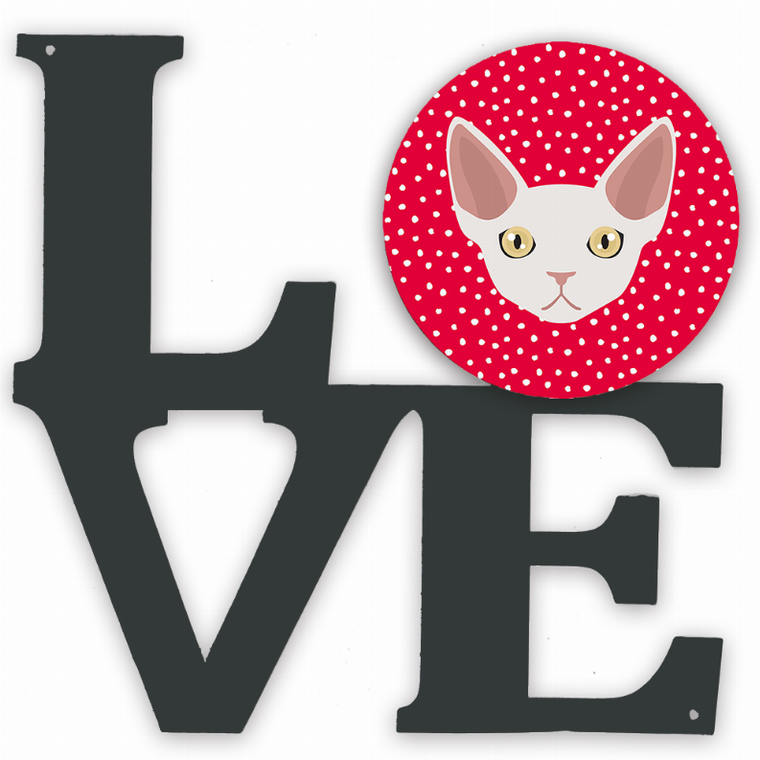 Cat Face Metal Wall Artwork LOVE - 194030209288