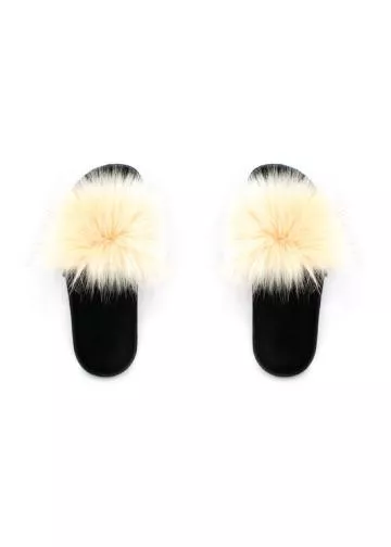 Faux Fur Slides - 746160463827