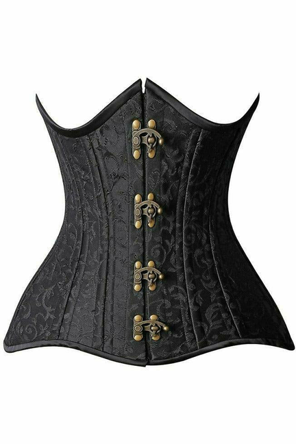Top Drawer Curvy Double Steel Boned Under Bust Corset - 782588102252