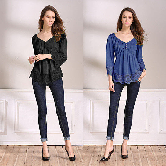 Explora Tops In Pretty Pintucks And Breezy Lace Details - 723466545013
