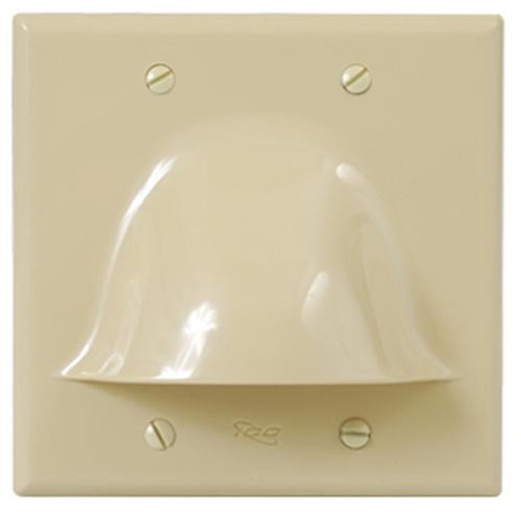 Faceplate- 2-gang- Bulk Nose- Ivory - 633758035187