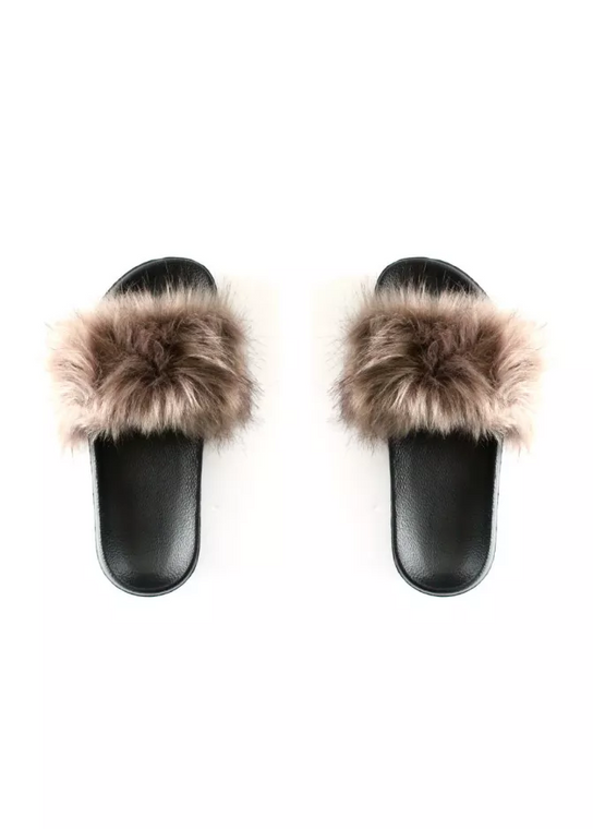 Faux Fur Slides - 746160466422