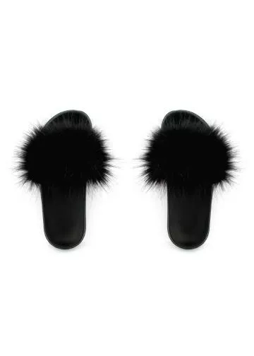 Faux Fur Slides - 793611947856