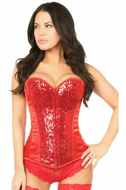 Top Drawer Sequin Steel Boned Corset - 655222145161