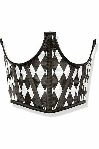 Lavish Diamond Satin Open Cup Waist Cincher - 782588099491