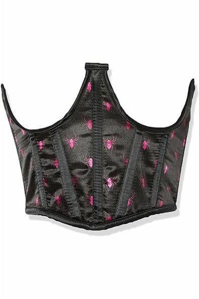 Lavish Spiders Satin Open Cup Waist Cincher - 782588098920