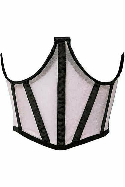 Lavish Mesh Open Cup Waist Cincher - 782588113227
