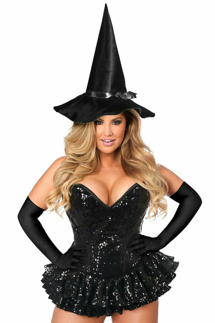 Top Drawer Premium Sequin Witch Corset Dress Costume - 635409171541