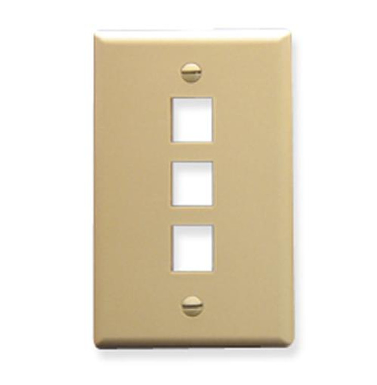 Faceplate- Oversized- 3-port- Ivory - 633758021814