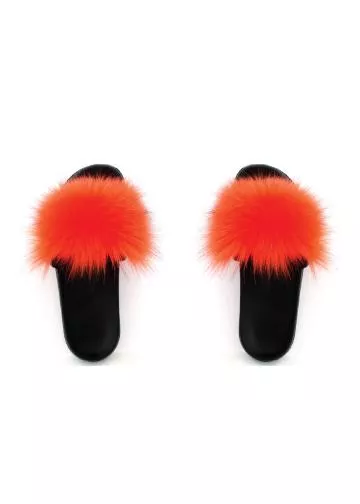 Faux Fur Slides - 793611947627