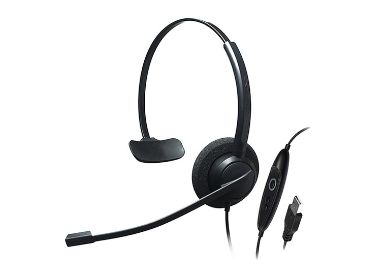 Single Ear- Noise Cancelling USb Headset - 812974026395
