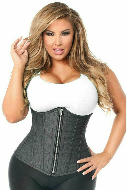 Top Drawer Steel Boned Underbust Corset with Zipper - 635409126671
