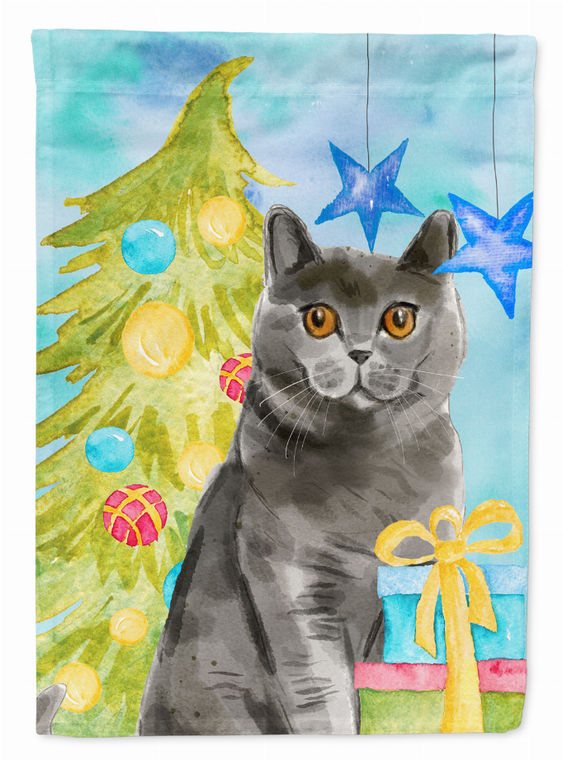 Christmas Presents Dog Art Flag Canvas - 194030048382